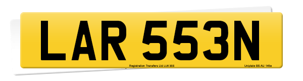 Registration number LAR 553N